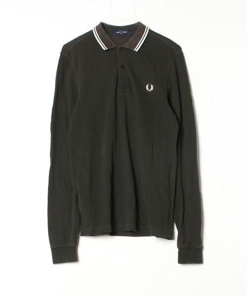 FRED PERRY（フレッドペリー） 長袖ポロシャツ SMALL グリーン メンズ 