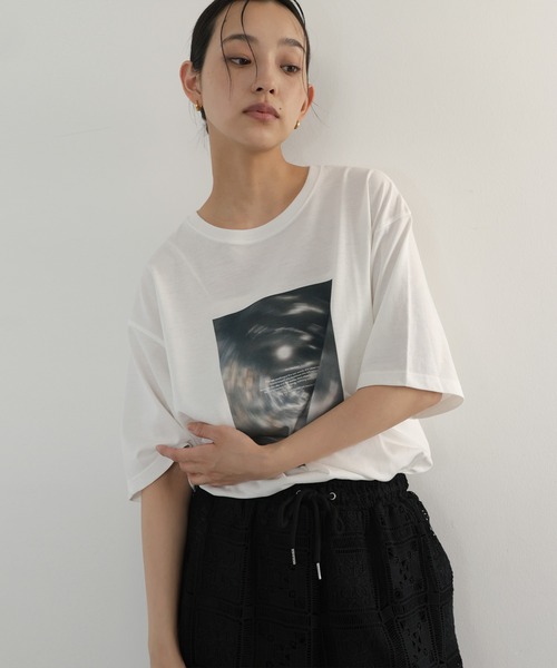 hellam（ヘラム） tシャツ 半袖 「接触冷感・UVカット」マーブルフォト