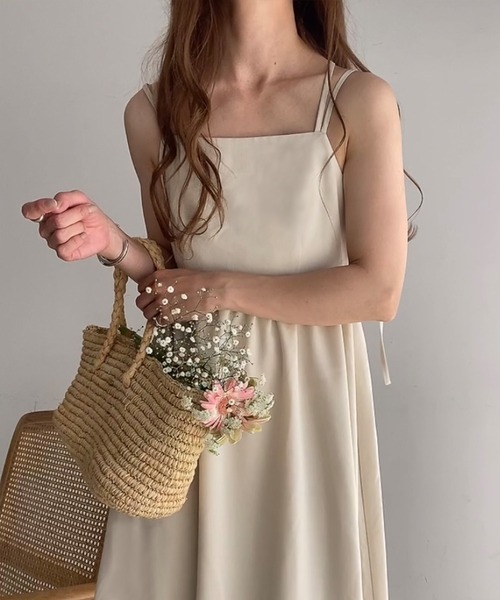 「FILLOU」 キャミソールワンピース MEDIUM アイボリー レディース_画像7