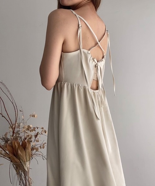 「FILLOU」 キャミソールワンピース MEDIUM アイボリー レディース_画像8