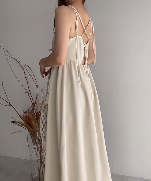 「FILLOU」 キャミソールワンピース MEDIUM アイボリー レディース_画像9