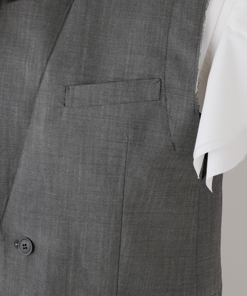 コート アウター 「TOGA/トーガ」Wool mohair sleeveless jacket ジャケット レディースの画像
