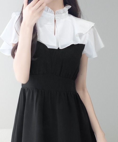 「mily bilet」 半袖ワンピース X-LARGE アイボリー レディース_画像4