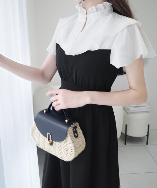 「mily bilet」 半袖ワンピース X-LARGE アイボリー レディース_画像7