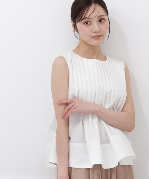 a/mie ブラウス シャツ 「青島心さん着用」「a」ピンタックフレアー