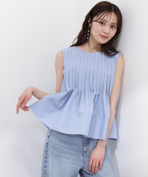 a/mie ブラウス シャツ 「青島心さん着用」「a」ピンタックフレアー