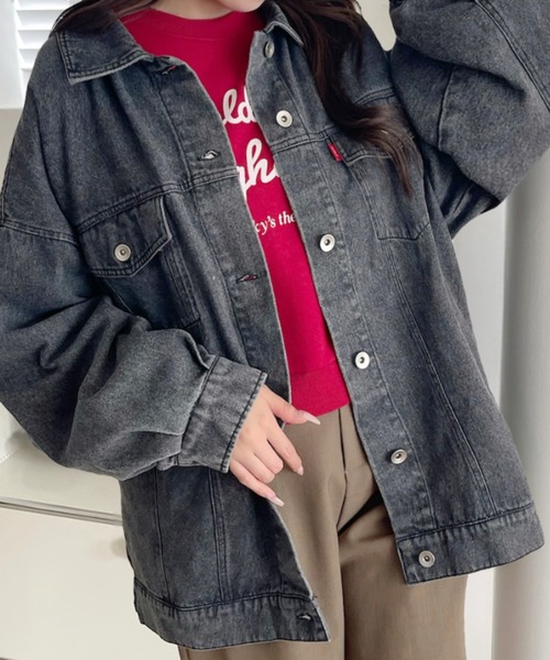 「A.D.C.L.」 デニムジャケット M ブラック レディース_画像5