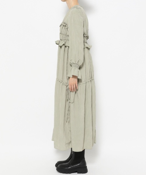 「mysty woman」 長袖ワンピース FREE ベージュ レディース_画像7