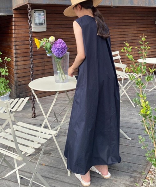 「FREE STYLISTS」 ノースリーブワンピース FREE ライトブルー レディース_画像5