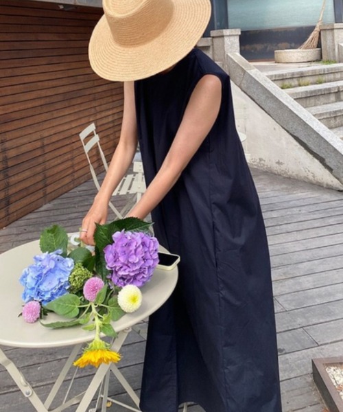 「FREE STYLISTS」 ノースリーブワンピース FREE ライトブルー レディース_画像6