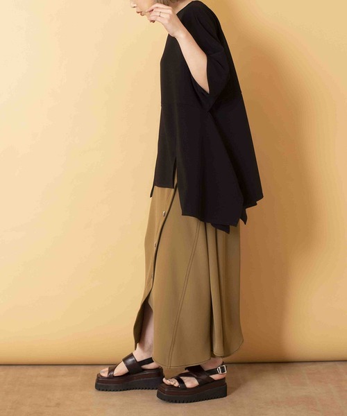 「OSMOSIS」 「loaf」半袖カットソー ONE SIZE ブラック レディース_画像9