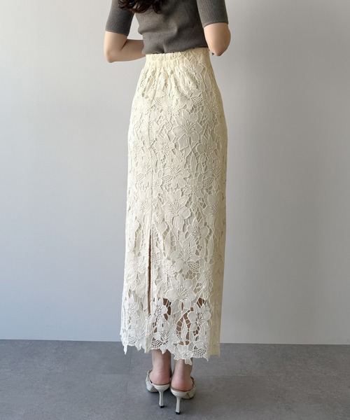 「mipiarl」 タイトスカート LARGE アイボリー レディース_画像4