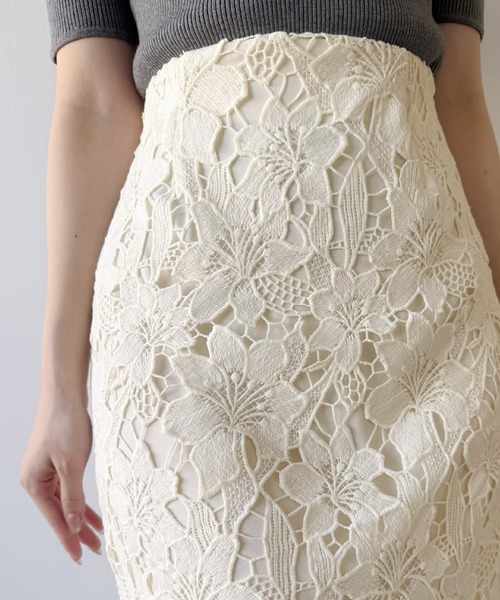 「mipiarl」 タイトスカート LARGE アイボリー レディース_画像5