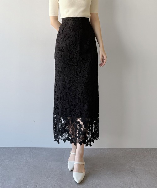 「mipiarl」 タイトスカート LARGE アイボリー レディース_画像8