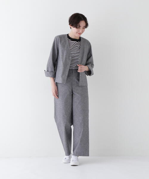 「human woman」 パンツ MEDIUM カーキ レディース_画像3
