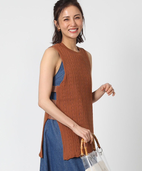 ベスト ジレ ニットベスト レディース