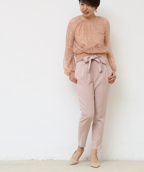 Tiara パンツ 麻調センタープレスパンツ レディース : ZOZOTOWN