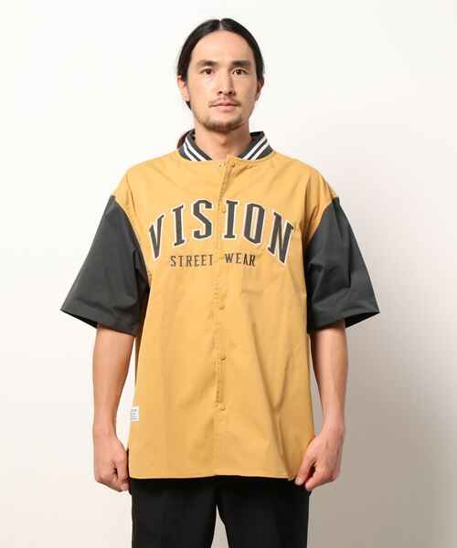 シャツ ブラウス Vision Street Wear ビジョンストリートウェア ワッペンベースボールシャツ ビッグシルエット ブランドロゴ Zozotown Yahoo 店 通販 Yahoo ショッピング