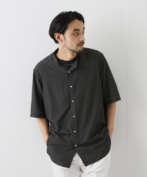 エディフィス ラブークル  バンドカラーシャツ Sサイズ EDIFICE LA BOUCLE シャツ ブラウス 【LA / ラブークル】バンド