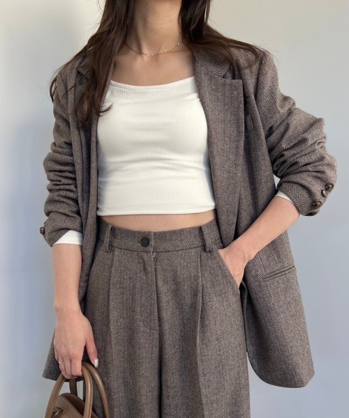 ACYM ジャケット テーラードジャケット Herringbone check
