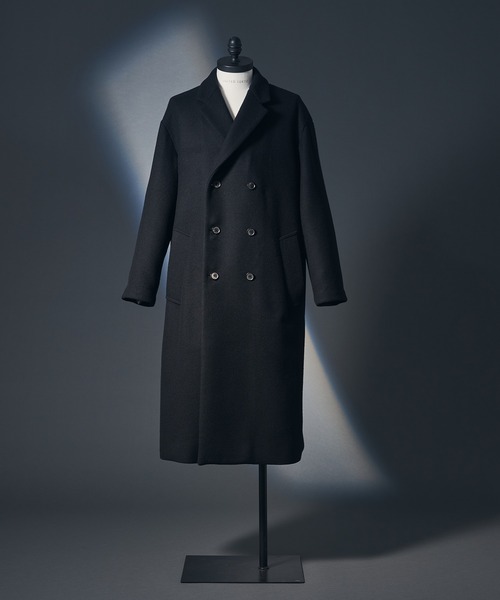 UNITED TOKYO」 チェスターコート 2 ブラック MEN UNITED TOKYO