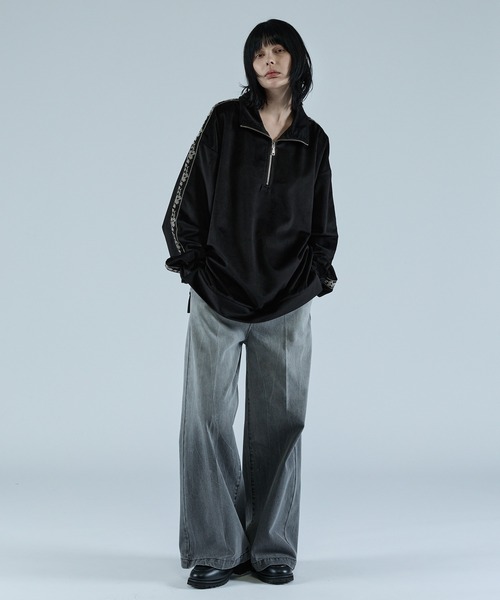 vivienne westwood ベロア ハーフジップ トップス トレーナー Vivienne Westwood Velour zip-up Hoodie | Pink | FARFETCH