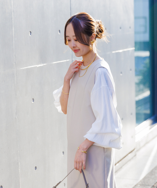 Rouge vif Anna ブラウス シャツ ふんわり袖ボートネック