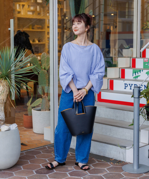 Rouge vif Anna ブラウス シャツ ふんわり袖ボートネック