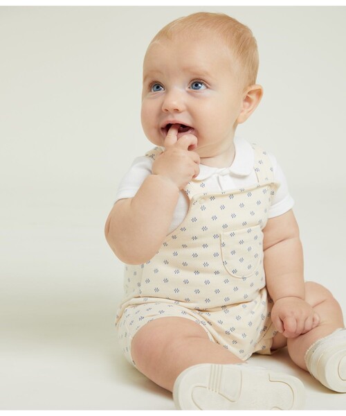 PETIT BATEAU サロペット オーバーオール ベビー2点セット