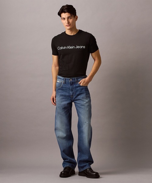   JEANS/ 2PACK ロゴ 半袖 Tシャツ/ユニセックス Calvin Klein｜【WEB限定】ユニセックス CK ロゴ リラックス