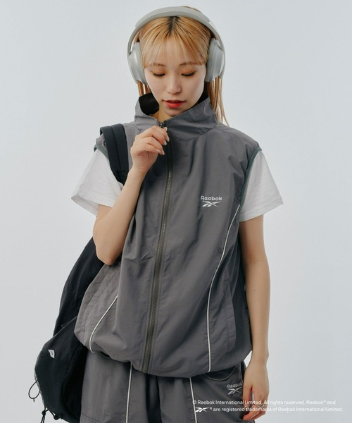 Reebok レディース ベスト ホワイト Reebok ベスト ジレ 「Reebok別注」ナイロンベスト メンズ