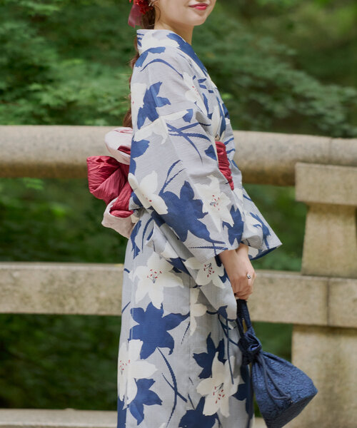 Chico　 セパレート浴衣　カラフル花柄浴衣・帯・下駄セット Chico様専用 セパレート浴衣 カラフル花柄浴衣・帯・下駄セット