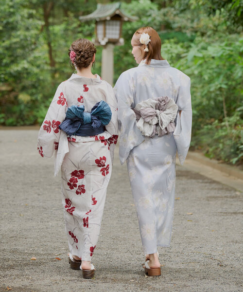 Chico　 セパレート浴衣　カラフル花柄浴衣・帯・下駄セット Chico様専用 セパレート浴衣 カラフル花柄浴衣・帯・下駄セット