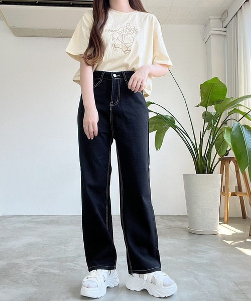 【関税込み】Caro Editions ブルー Annika ジーンズ Caro Editions Annika Pants - Blue Edges one-of-a-kind