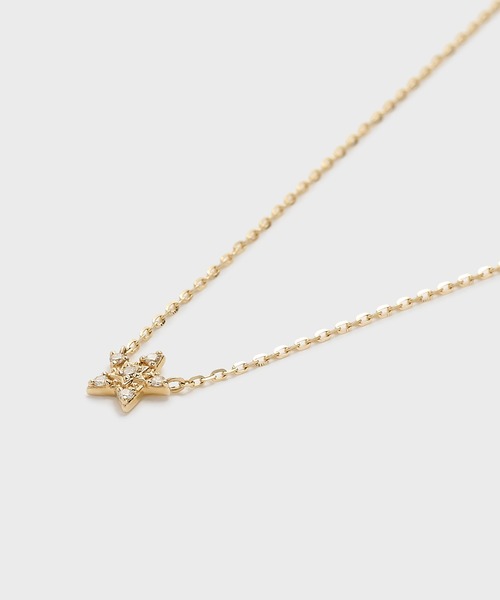 ネックレス 「Tiny Motif」K10ダイヤモンドスターネックレス（0.02ct） レディースの画像