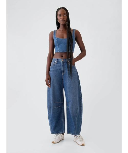 t 　GAP ホースシューデニム　XS GAP（ギャップ） ワイドパンツ ジーンズ デニム デニムパンツ