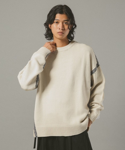 RAGEBLUE（レイジブルー） セーター ニット Hand Stitch Crew Neck