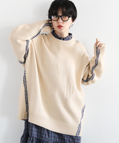 【L】ブリーフィング WR CREW NECK KNIT クルーネックニット ブリーフィング] クルーネックニット MS WR BI-CLR CREWNECK