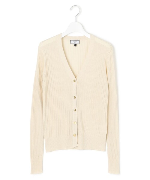 J.PRESS LADIES 五分袖 リブニット カーディガン J.PRESS YORK STREET カーディガン 「WOMEN」シアワイド リブ