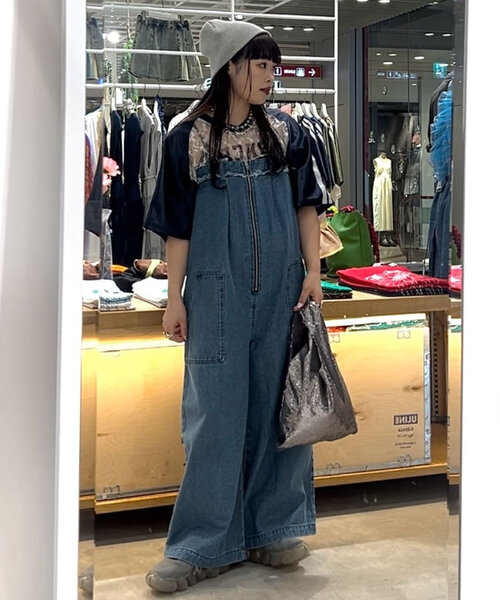 CIAOPANIC（チャオパニック） オーバーオール SMALL ブルー レディース