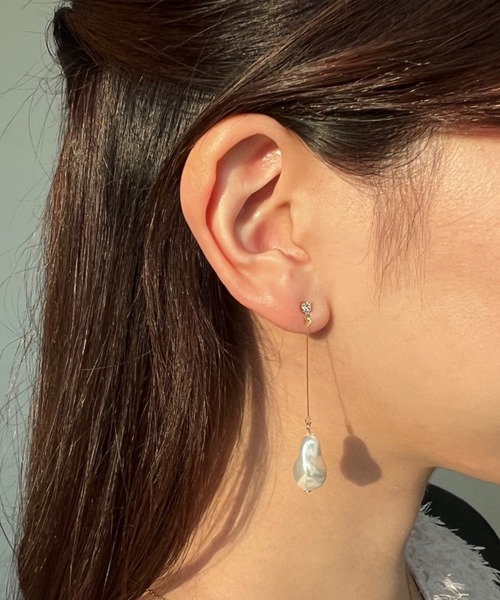 ピアス　No.5485 ciite' ピアス swing baroque pearl pierce (両耳用) レディース