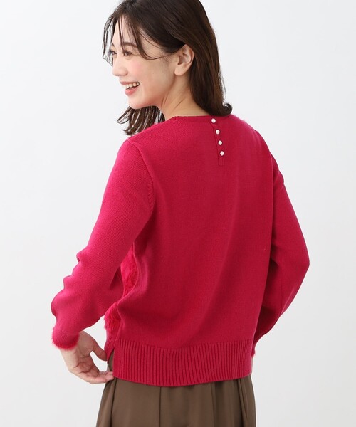 【SALE／WEB限定カラーあり／手洗い可】フェザーヤーンニット SALE／WEB限定カラーあり／手洗い可】フェザーヤーンニット