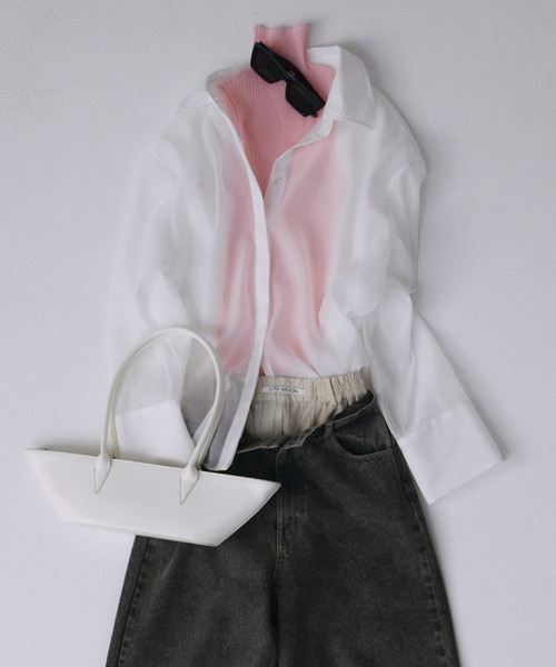 JOSE MOON（ジョゼムーン） ブラウス シャツ SHEER SIMPLE SHIRT