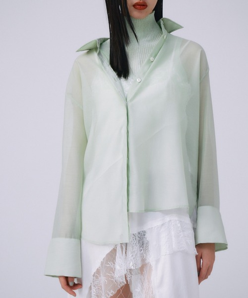 JOSE MOON（ジョゼムーン） ブラウス シャツ SHEER SIMPLE SHIRT