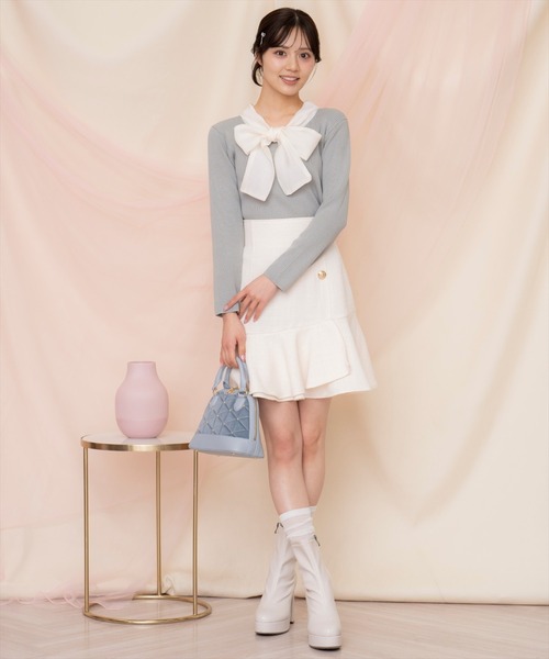 WILLSELECTION（ウィルセレクション） スカート アシメヘムツイード