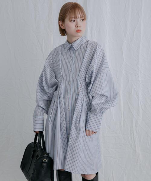 ワンピース boxy fit one piece XGFOP01J1 ドローコード ジップアップ ワンピース (インナー付き)