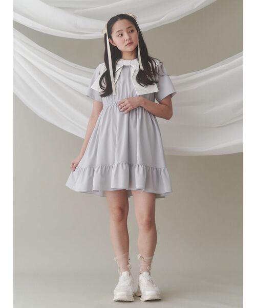 merry jenny ワンピース BIG ribbon frillミニワンピース
