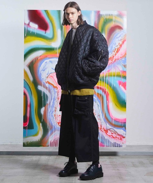 【メゾンスペシャル/Maison Special】ウールナイロンカーディガン 2 SALE】Double Color Layered Knit Cardigan