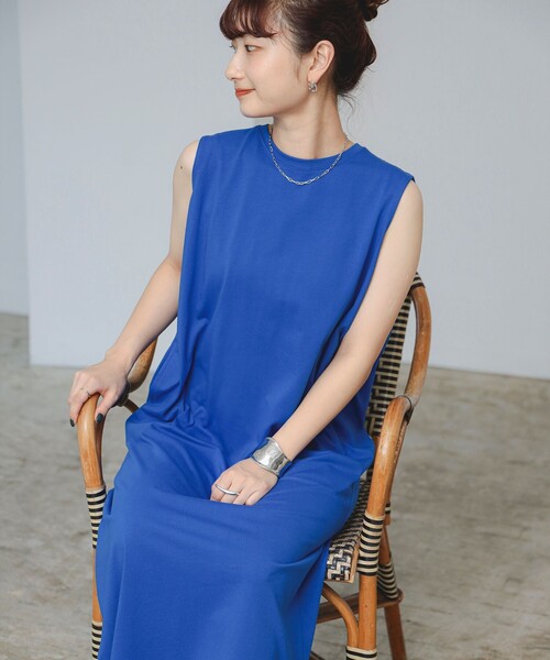 B：MING by BEAMS ワンピース タック ノースリーブ ワンピース