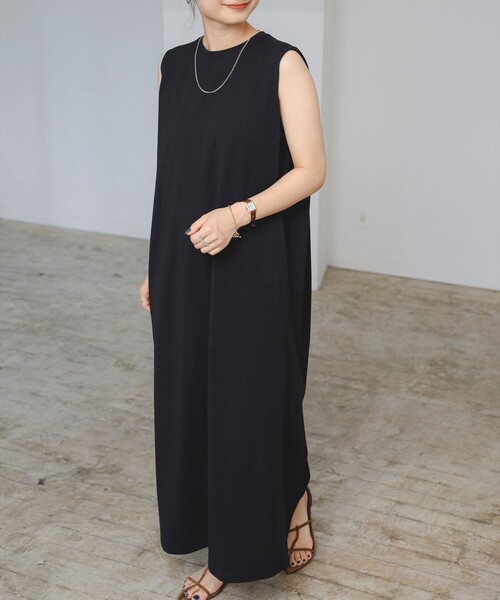 B：MING by BEAMS ワンピース タック ノースリーブ ワンピース
